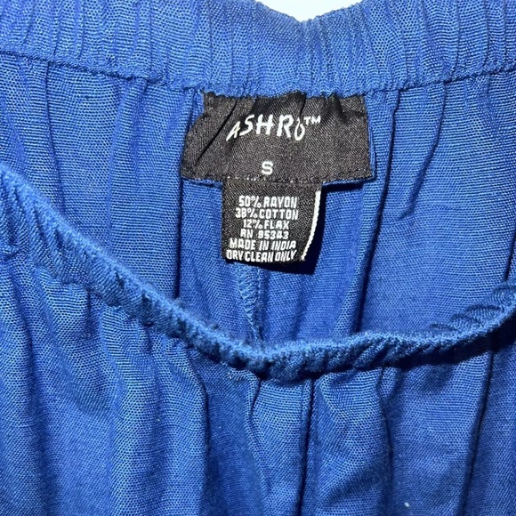 Ashro Ethnic African‎ American Pride 2 piece Pant Set - Size S Embroidered Blue - Picture 5 of 7